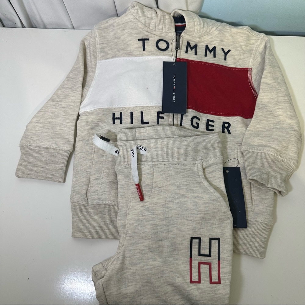 NWT Tommy Hilfiger Nude Sweatsuit Size 2T